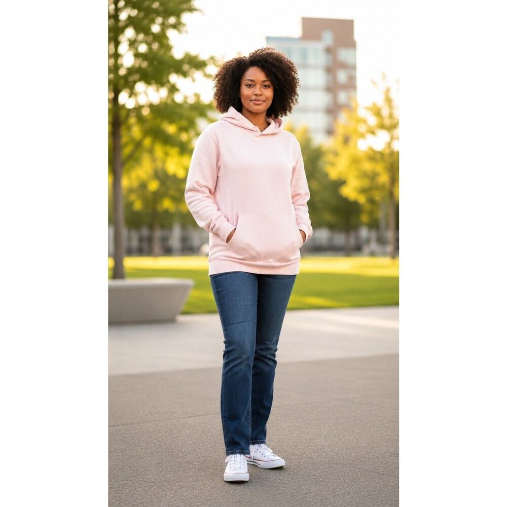 XXL Women's Pink Pullover Hoodie Sweatshirt Kangaroo Pocket